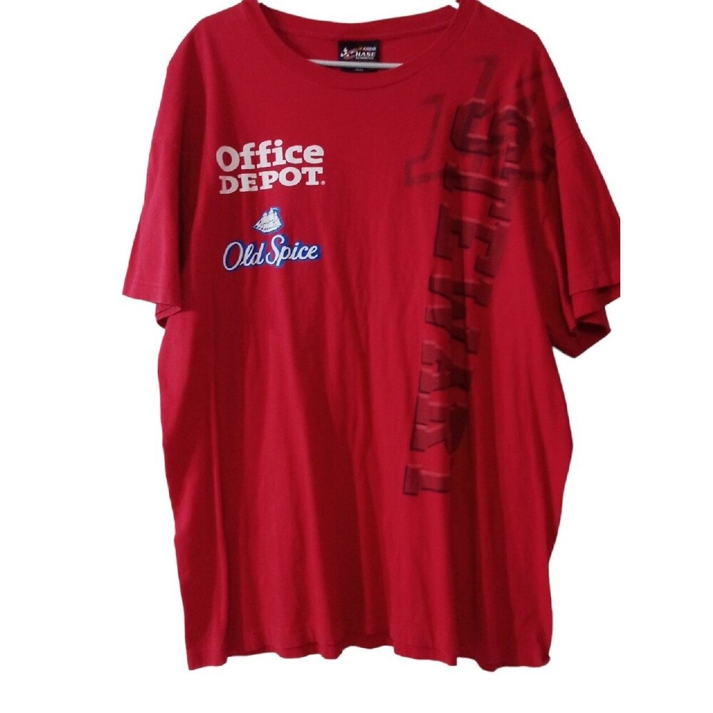 Men's Chase Authentic Stewart Office Depot Red Short Sleeve Shirts Size 2XL